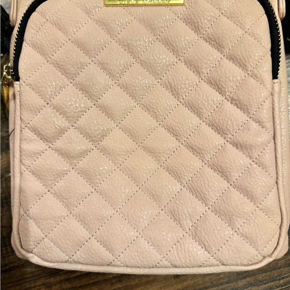 STEVE MADDEN Faux Leather Pink Quilted Crossbody Bag Purse Fashion - Picture 8 of 15